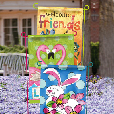 3 Piece Garden Flag Stand Set