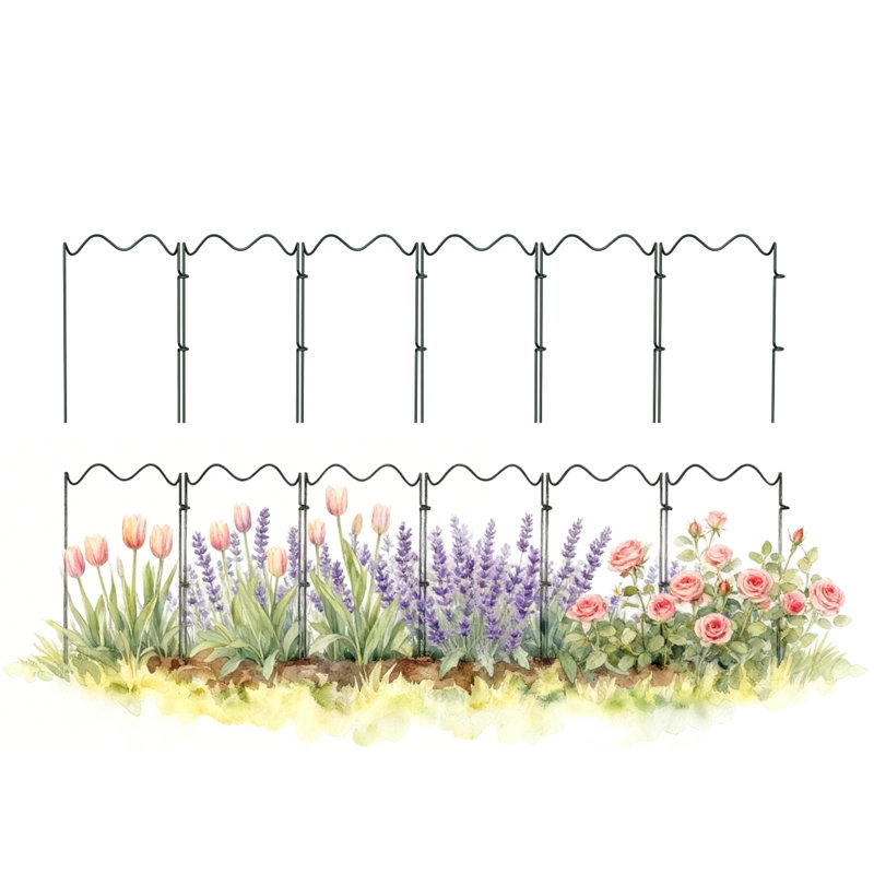 Piquets de soutien pour plantes de jardin Wave, Médium