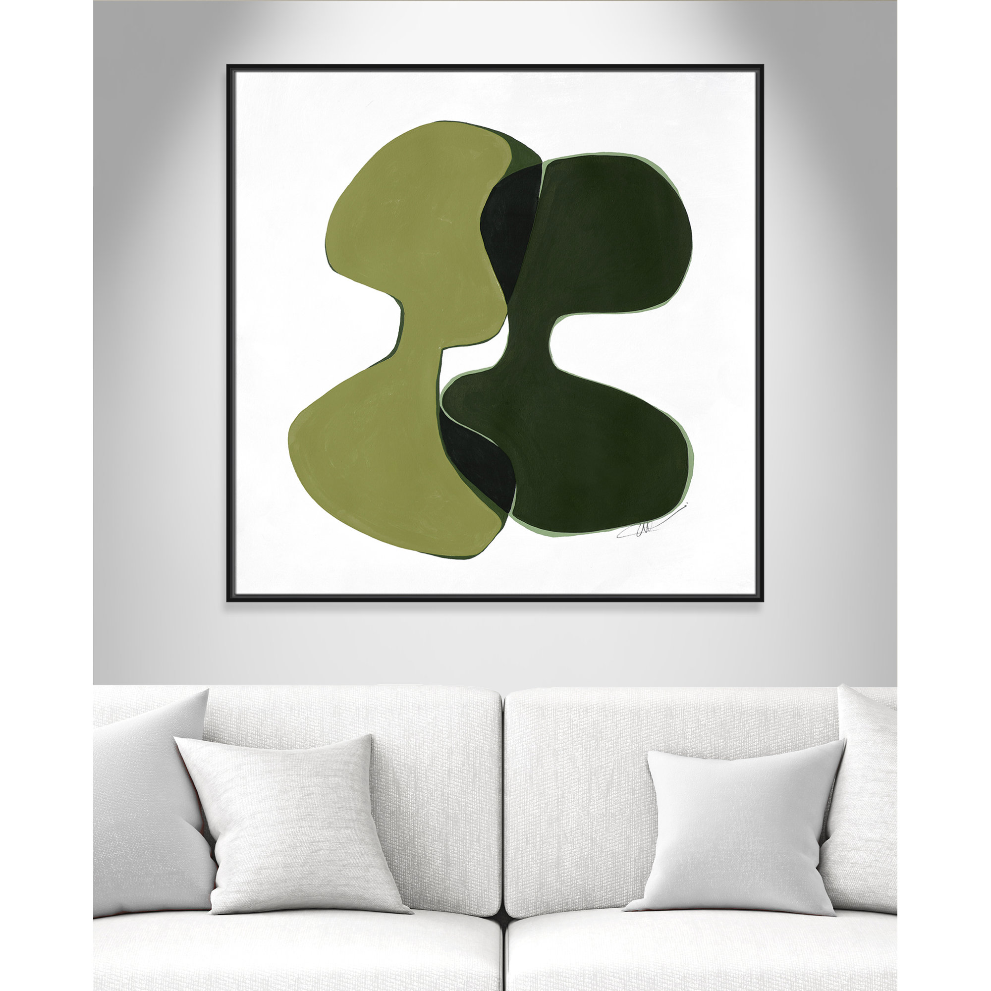 Unity I Print by , 41.5" H x 41.5" W, Black