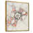 Toile avec cadre flottant or