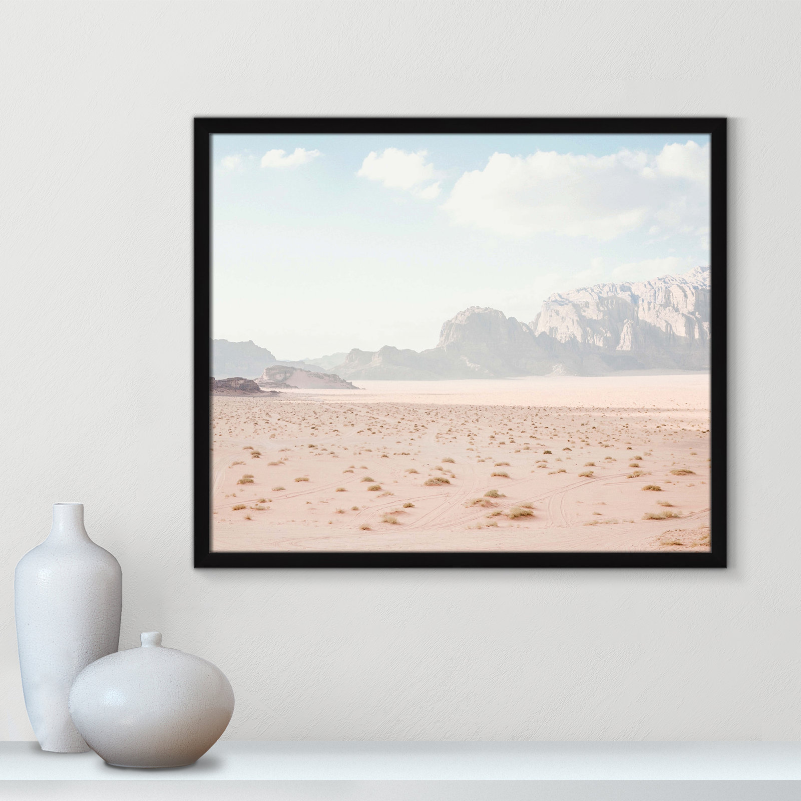 Tire Tracks "Tire Tracks" Print, 25.5" W x 21.5" H, Satin Black Framed