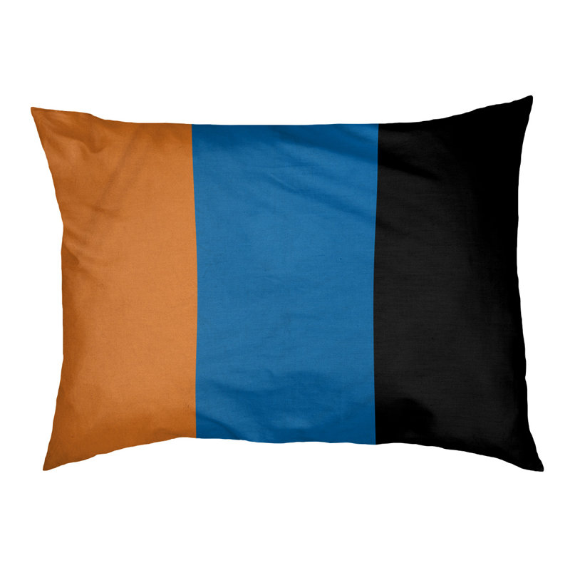Coussin d'intérieur New York, Moyen (l 28 po x P 18 po x H 9,5 po), Orange / bleu / noir