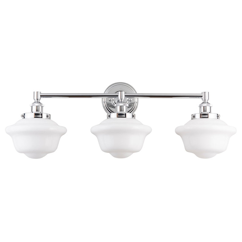Sille 3 - Light Dimmable Vanity Light, Polished Chrome, Milk, No