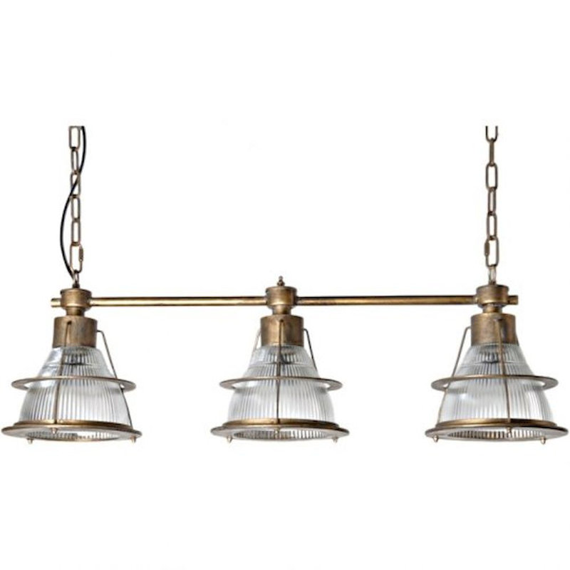 Luminaire tambour suspendu 3 lumières pour îlot de cuisine
