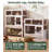 3-Level Rabbit Hutch with Pull-Out Tray & Chew-Proof Edges, Indoor Outdoor Guinea Pig Cage with Hideout & Cozy Hommock
