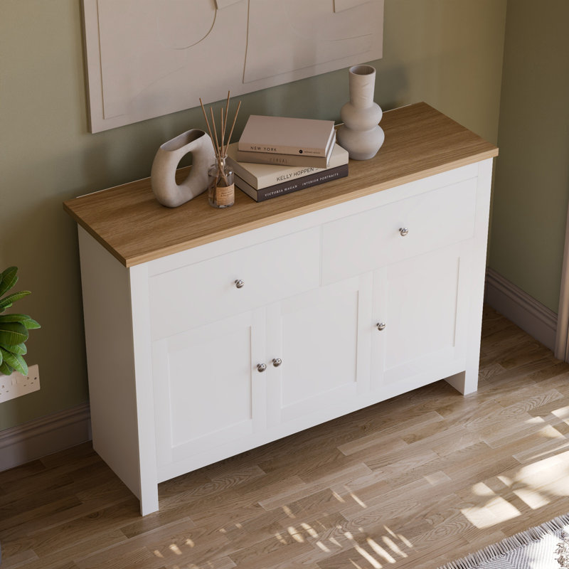Beacsfield 117Cm Wide 2 Drawer Sideboard, White