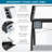 Tempered Glass Steel Drafting Table