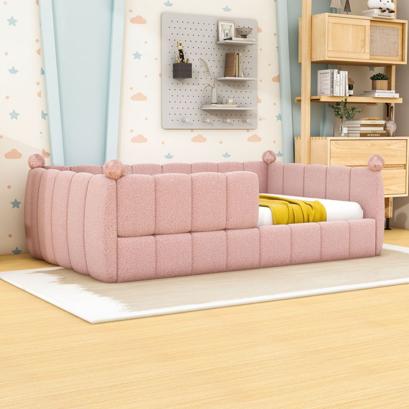 Lit tapissier Montessori, Lit double, Rose