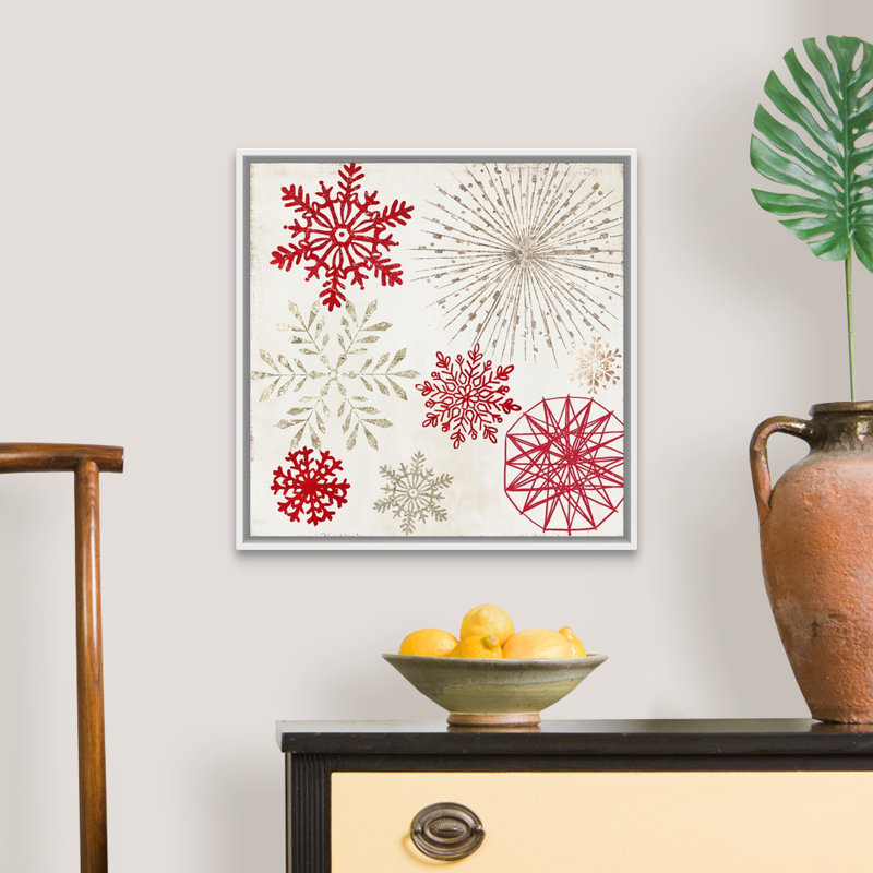 «Merry Christmas Sparkles», reproduction d'art sur toile, 22" H x 22" W x 1.75" D, Cadre blanc