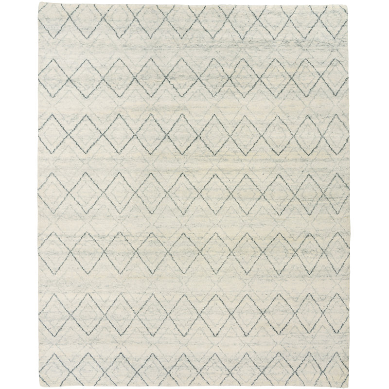 Tapis noué à la main, White/Grey, 10' x 14'