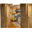 Double porte de grange pliante en bois d'aulne sans finition avec quincaillerie coulissante en bois-102356064