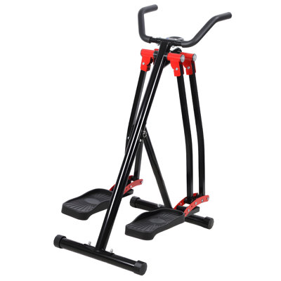 Foldable Air Walk Elliptical, 30" Inch Long Stride Glide Exercise Full-body Cardio Cross Smart Trainer For Home Office,