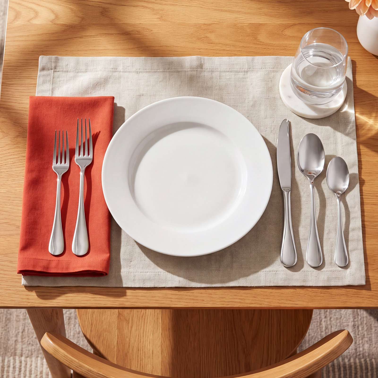 Idaia Stainless Steel Flatware - Set of 20, Steel