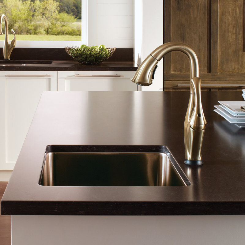 Distributeur d'eau chaude et froide Addison, Bronze-Champagne lustré