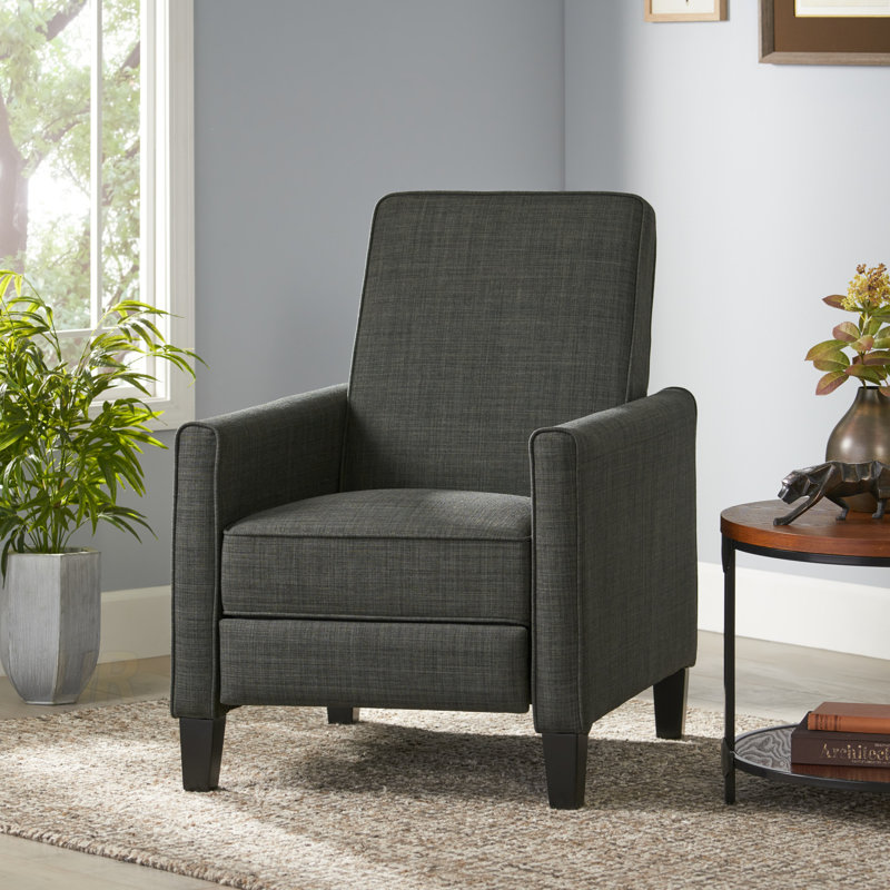 Chaise en lin à dossier poussoir pour une décoration élégante avec siège confortable et fabrication durable, Tissu gris