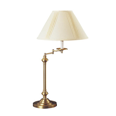 Bedroom Swing Arm Table Lamp 29.5" H High Antique Bronze With 3 Way Switch
