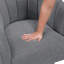 Chaise d'appoint pivotante moderne 1pc avec coussin d'assise en tissu d'ameublement bouclé gris foncé-106696999