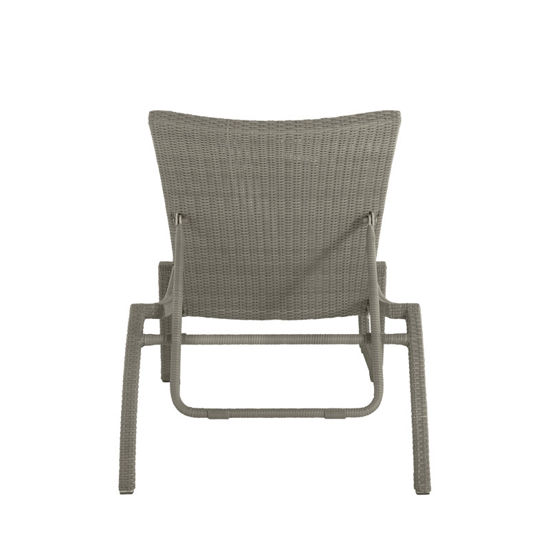 Skye 80.5" Long Reclining Single Chaise with Cushions, Welt, Rollo Lace InsideOut® Linen, Oyster