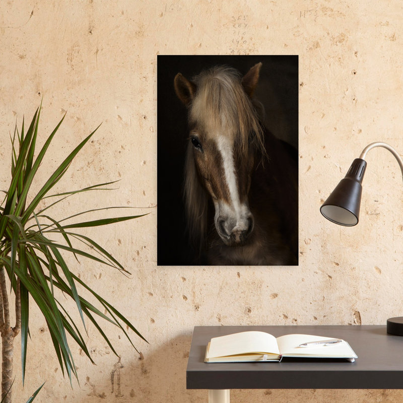 «Majestic Horse Portrait», art mural contemporain, 24" H x 16" W