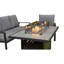 Aluminium Firepit Sofa Set Grey 5 Seater