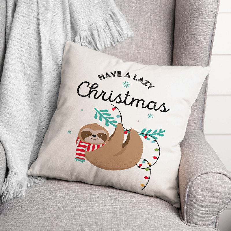 Coussin Have Have Lazy Christmas, 18 po x 18 po