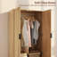 Armoire garde-robe avec portes à fermeture douce, garde-robe d'armoire, naturel