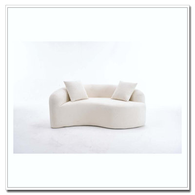 Curved Chenille Sectional Sofa