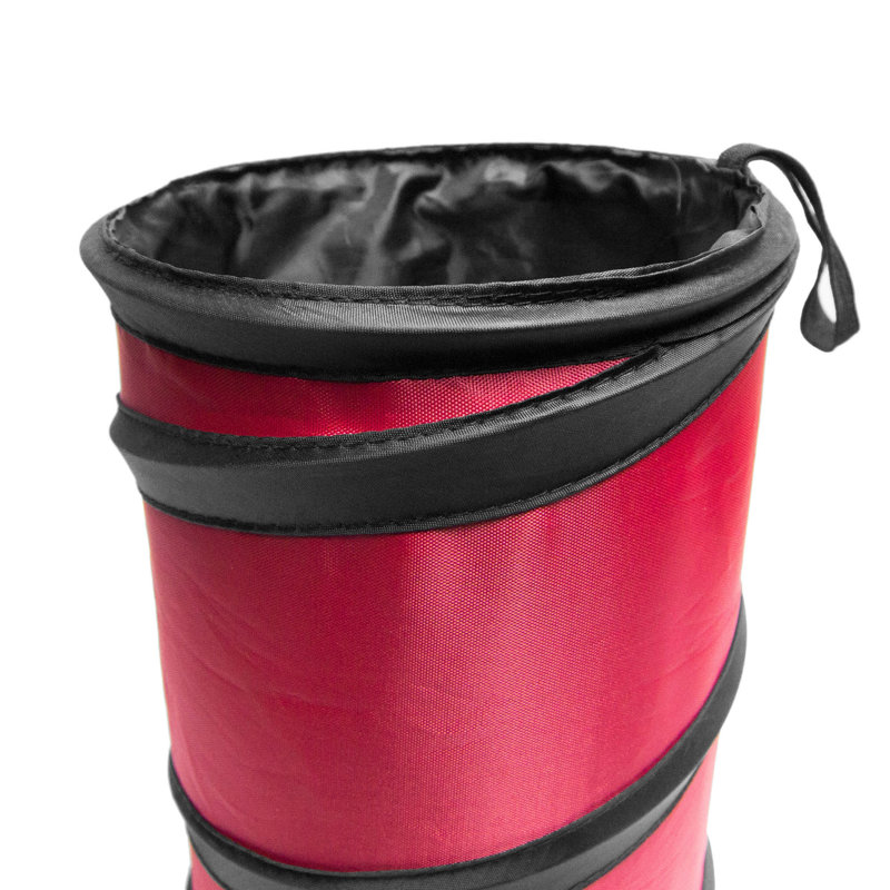 Poubelle pliante, Rouge, 2, H 8,3 po x l 6,3 po x P 6,3 po