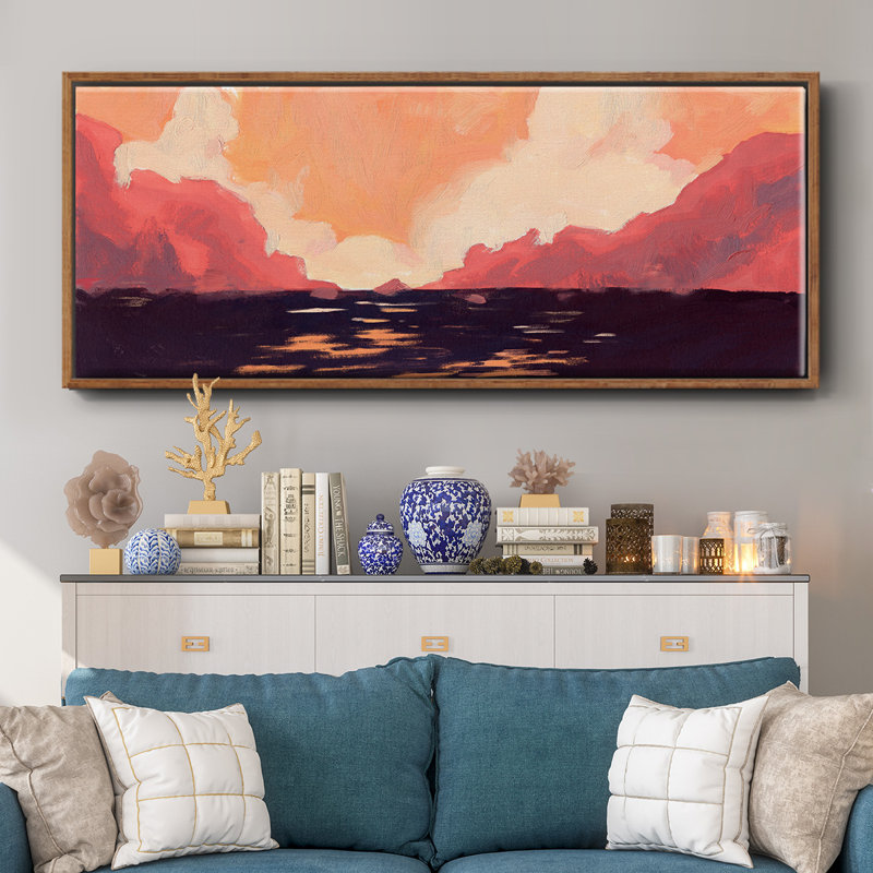 «Pink Rock Coast II», toile encadrée, H 20 po x l 50 po