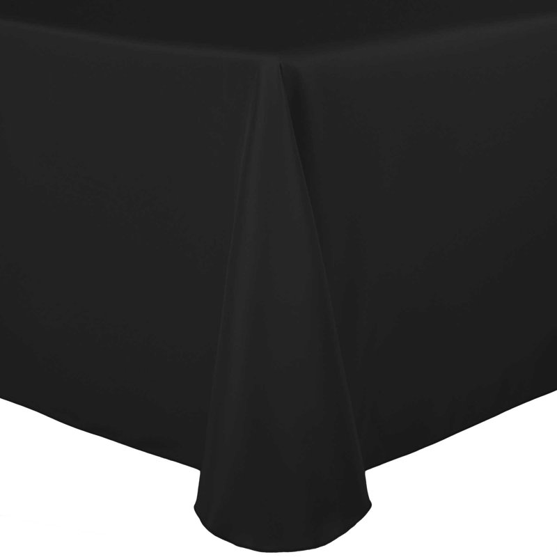 Abdikarin Solid Color Round Tablecloth, 3, Black