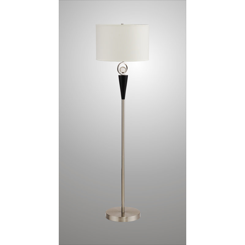 Arapahoe 61'' Brushed Steel Traditional Floor Lamp