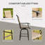 Deux tabourets de bar pivotants d'extérieur avec accoudoirs, deux tabourets de patio avec structure en acier, tabouret de bar moderne pour la maison