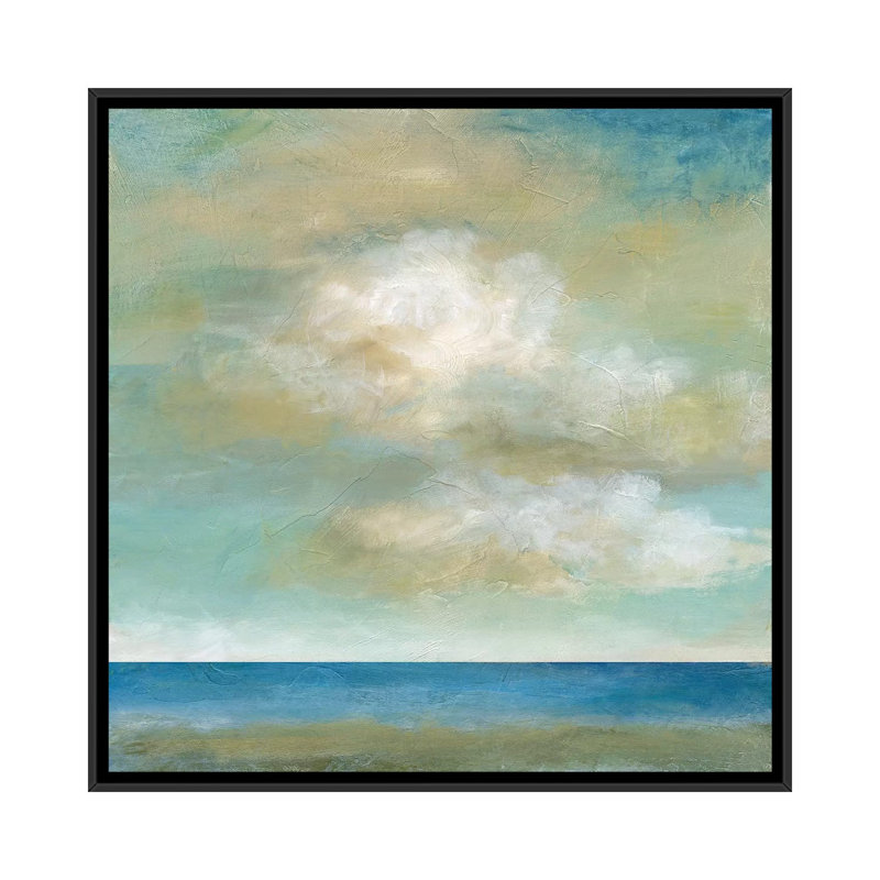 « cloudscape ii », reproduction sur toile, H 18 po x l 18 po x P 1,5 po, Toile avec cadre noir, Pas de tapis
