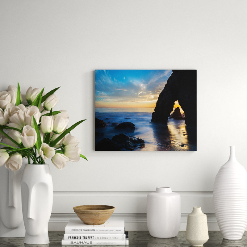 Fog Beach Print, 16" H x 20" W x 1" D, Aluminum