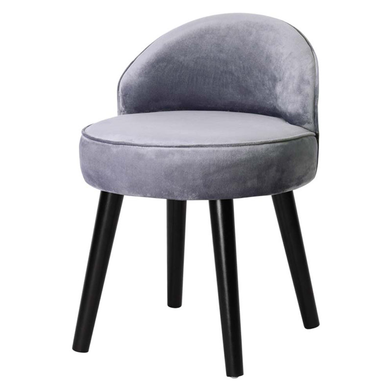 Benji Solid Wood Accent Stool, Grey