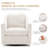 Bronnen Big And Wide Upholstered Cushion Swivel Armchair with Removable Back Cushion-1670951562