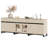 Modern Sideboard With Adjustable Shelves And Drawer, 3 In 1 Storage Cabinet With Glass Doors, Coffee Bar Cabinet For Living Room, Kitchen-1499723971