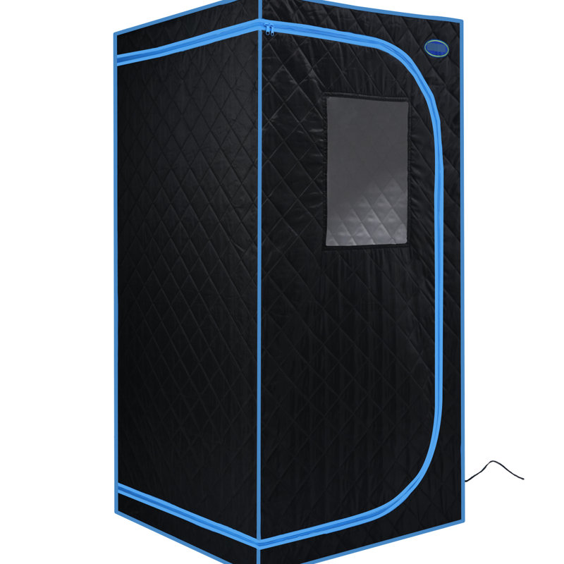 Portable Black Steam Tent - Full Size Personal Home Spa Luxury. Includes Generator, Remote, Foldable Chair. Simple Install, Quick Heating. & Ul Verified. High Thermal Insulator, Waterproof Material.