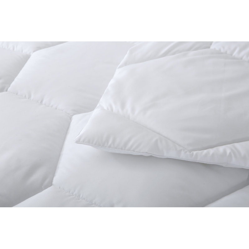 Ensemble d'édredon en microfibre Better Style Home, Blanc, Édredon pour lit simple + 1 taie décorative stan