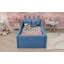 Lit plateforme tapissier simple avec coussin en lapin, lit tapissier pour enfants avec rails latéraux amovibles-723451004