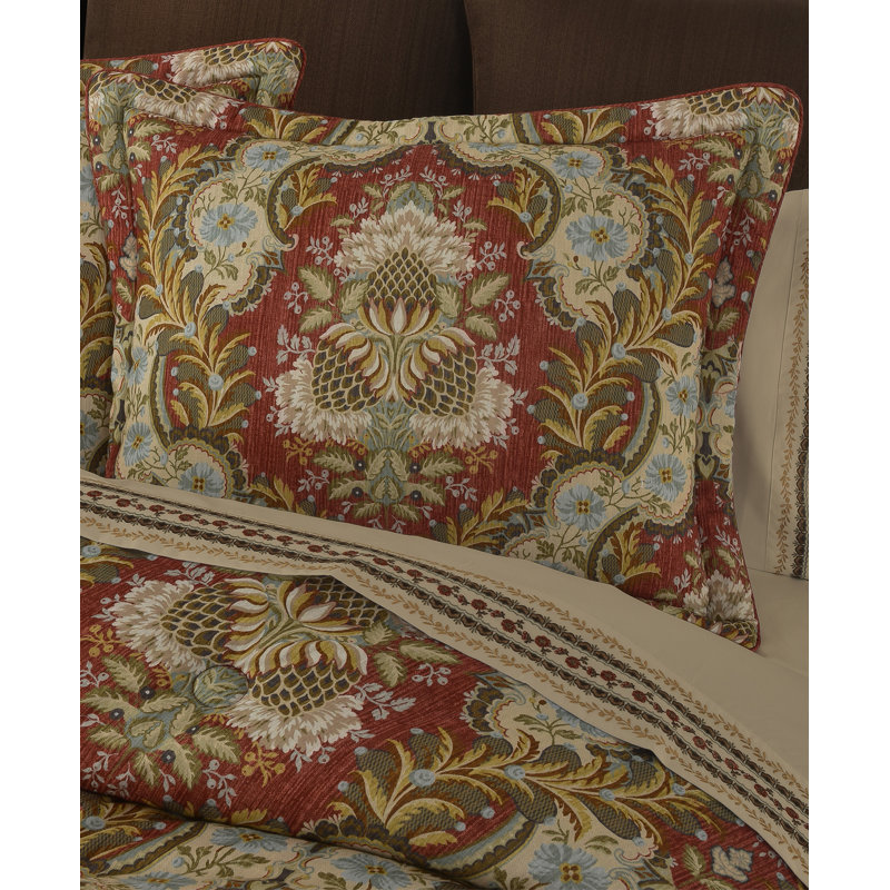 4 pièces Sayre King Ensemble d'édredon, Édredon pour très grand lit + 2 taies décorativ