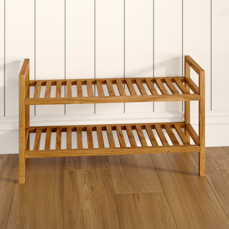 Ellis 6 Pair Stackable Solid Wood Shoe Rack