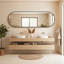 Oval Metal Wall Mirror-669632244
