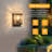  Brown Outdoor Wall Sconce Waterproof Exterior Light Fixture with  Glass Shades-668526208