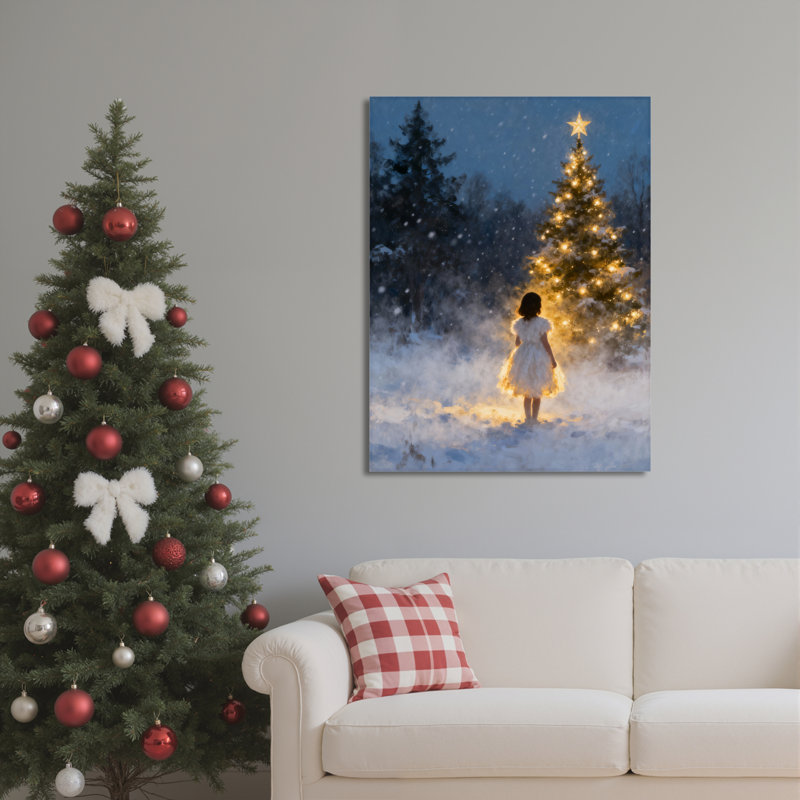Winter Magic Tree Canvas Wall Art, 36" H x 24" W