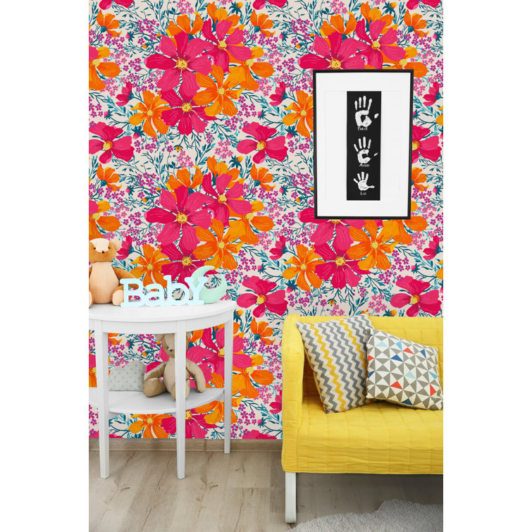 UniQstiQ Peel & Stick Floral Wall Mural | Wayfair