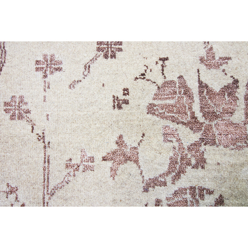 Oriental Area Rug in Natural/Wine, Rectangle 10' x 14'