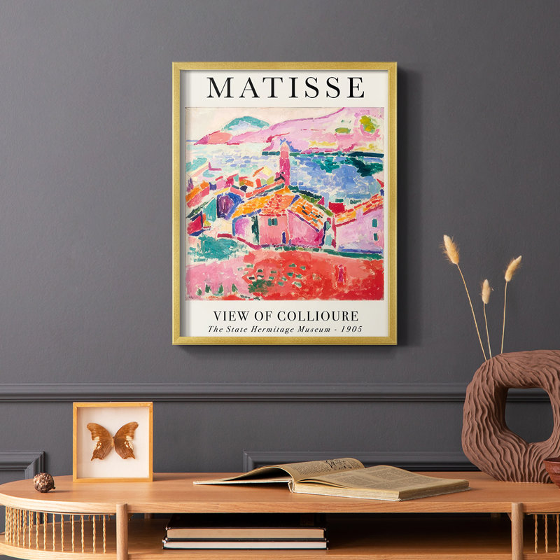 Matisse CL XXVII, reproduction encadrée - bois massif, H 20 po x l 16 po, Or