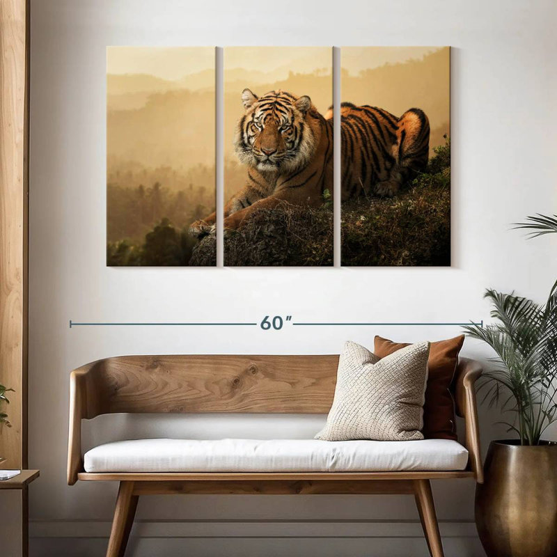 Tigre de Sumatra féroce Brampt, H 32 po x l 50 po