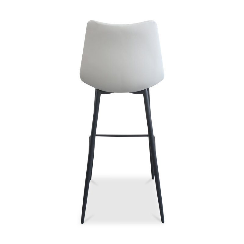 Finnigan Counter & Bar Stool, Ivory/Faux Leather, Counter Stool (26" Seat Height)
